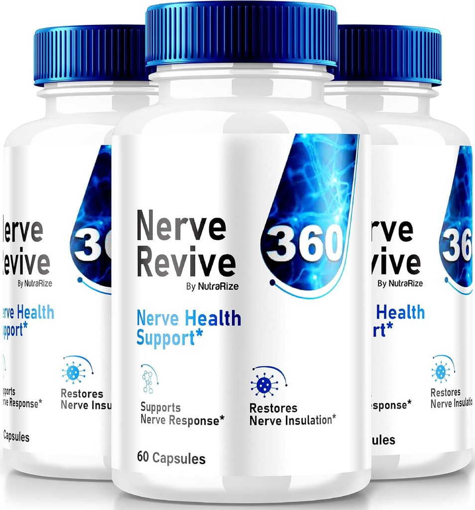 (3 Pack) Supplément Nerve Revive 360, All Natural Nerve Support for Overall Wellness, Formule Premium, NerveRevive 360 Capsules de vitamines, Avis officiels (180 Capsules)