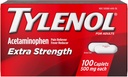 TYLÉNOL extra-fort analgésique et réducteur de fièvre 500 mg, capsules 100 ea Pack de 2