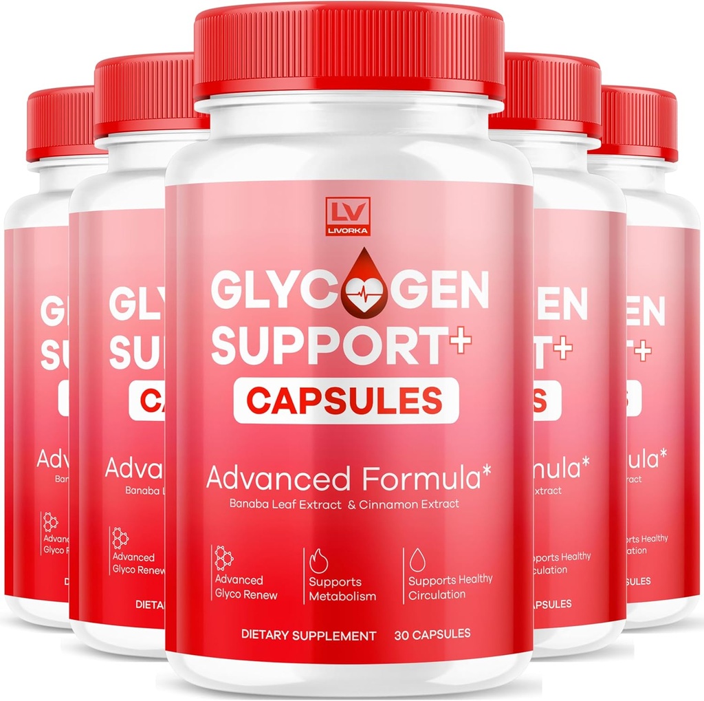 (5 Pack) Glycogen Support Supplement Formule avancée, Glycogen Support Capsules, Glycogen Support, Glycogen Support Formule avancée, Glycogen Support Supplement Reviews, 150 Capsules pendant 5 mois