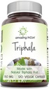 Inde incroyable Triphala (Fruits de Triphala naturel) Supplément de 750 Mg par portion de 120 Gélules sans gluten