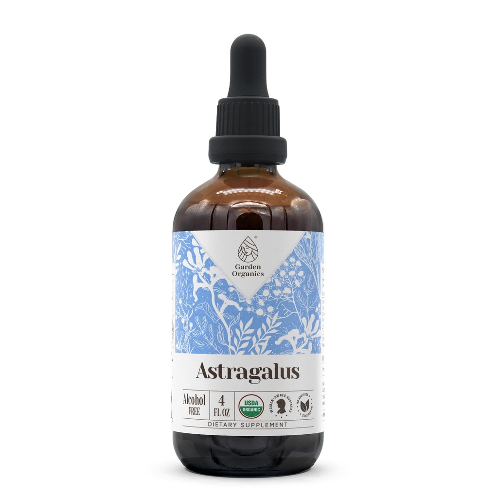 Astragalus USDA Extrait sans alcool biologique , supplément alimentaire, teinture de haute puissance , Astragalus biologique certifié naturel (Astragalus membranaceus) racine séchée (4 oz)