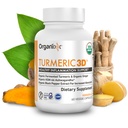 Organixx USDA supplément curcumin curcumin curcumin biologique avec Ashwagandha, curcuma et gingembre – Immune & joint support, fermenté pour une biodisponibilité maximale, 60 capsules végétariennes