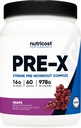 Nutricost Pre-X Xtreme Pre-Workout complexe poudre, raisin, 60 portions, végétarien, non-OGM et sans gluten