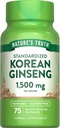 Nature's Truth Capsules de ginseng coréens (en anglais seulement) 75 Comte (en anglais seulement) Extrait normalisé (en anglais seulement) Supplément sans OGM et sans gluten
