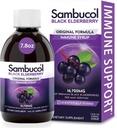 Sambucol Black Elderberry Sirop - Sambucus Elderberry Sirop pour adultes Immune Support, Elderberry Liquide, Extrait de Elderberry, sans gluten - 7,8 Fl Oz