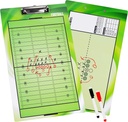 BETTERLINE Football Coaching Board Clipboard double-sec-Erase pour entraîneurs de football américains - Livré avec 2 stylos effaçables