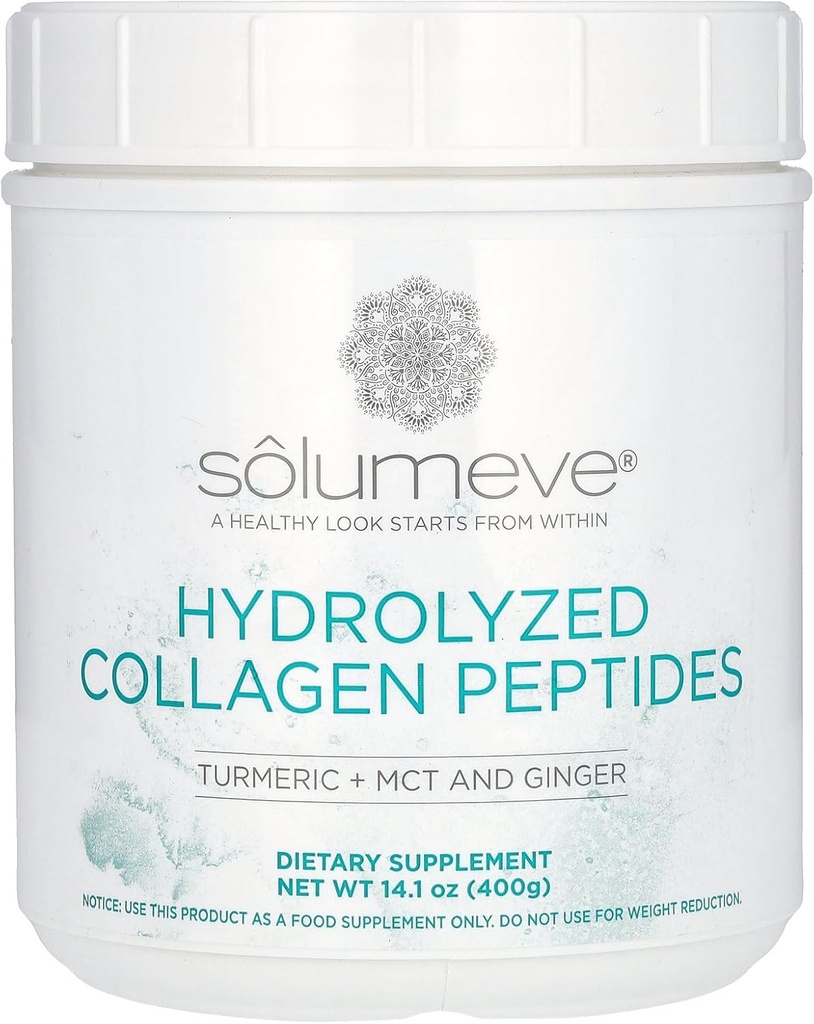 California Gold Nutrition Hydrolysed Collagen Peptides avec Turmeric, MCT et Ginger, 14,1 oz (400 g)
