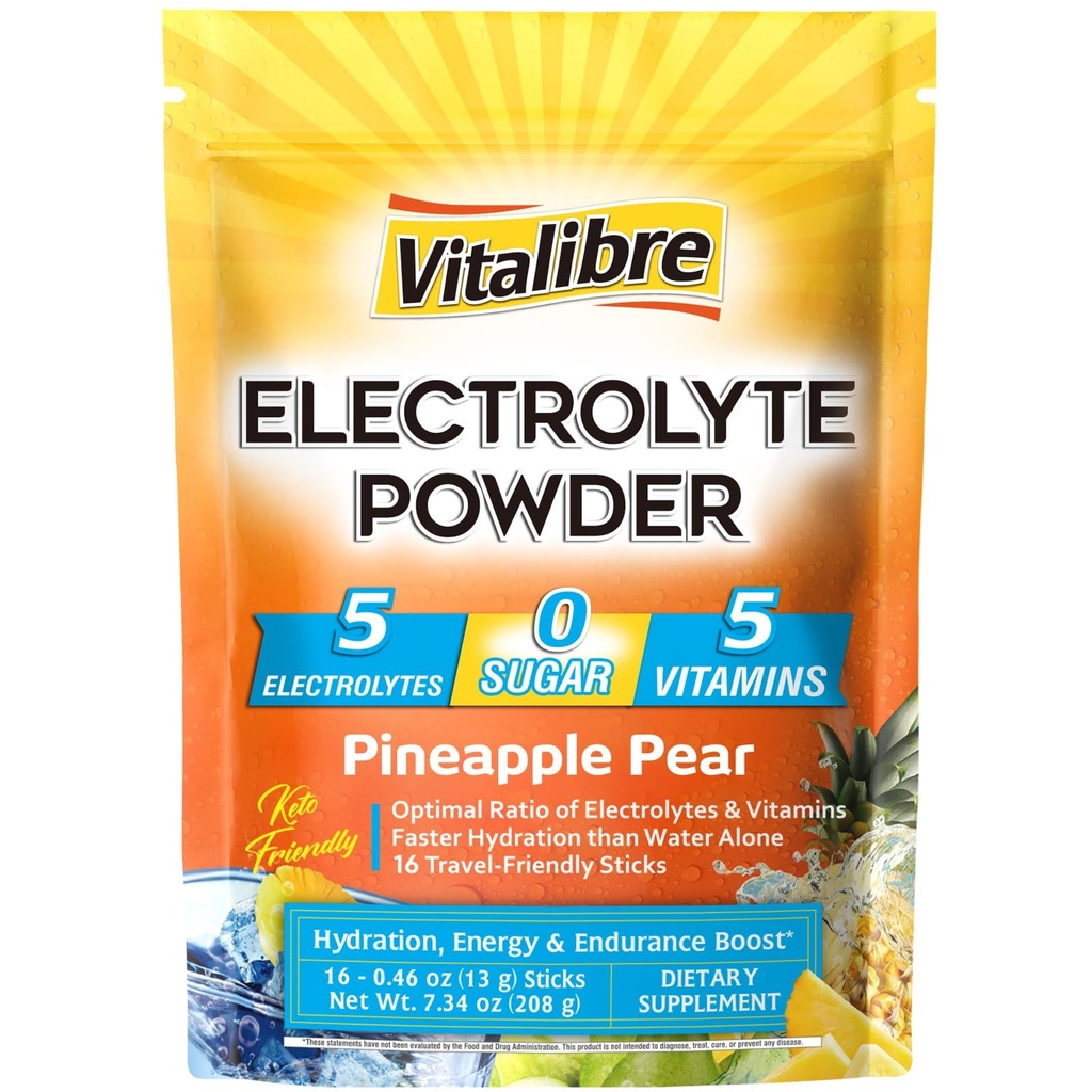 Electrolytes Packs en poudre de magnésium, de potassium, de sodium, de vitamine C, pour une hydratation rapide