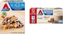 Atkins Caramel Chocolate Nut Roll Snack Bar, Protein Snack, Haute en fibre, 2g de sucre, 16 Compte et lait Chocolate Délice de protéines Shake, 15g de protéines, faible glycémie