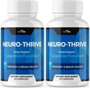 VIVE MD Neuro Thrive Cerveau Supplément - Formule Officielle - Neuro Thrive PQQ, Neuro Thrive pour la Force Extra avec Extrait Ginkgo Biloba, Extrait Ginseng Sibérien (2 Pack)