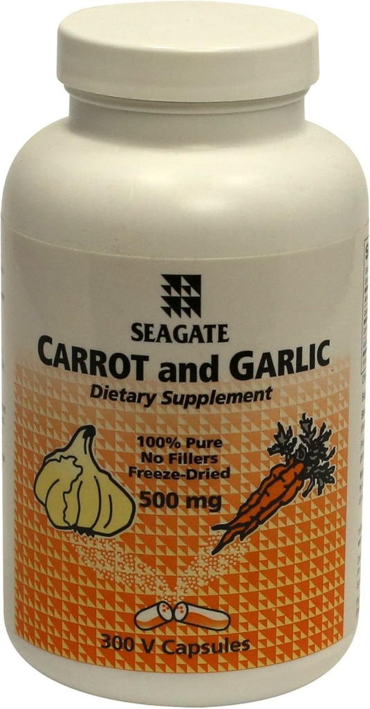 Produits Seagate Carotte et Ail 500mg 300 Capsules