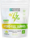 Zhou Hydro-Fuel Gummies - Gummy électrolyte, éponge de sel d'hydratation avec sodium, potassium et magnésium Chewables, énergie et endurance pour les femmes et les hommes - Lime de citron, 60 Gummées Veggie