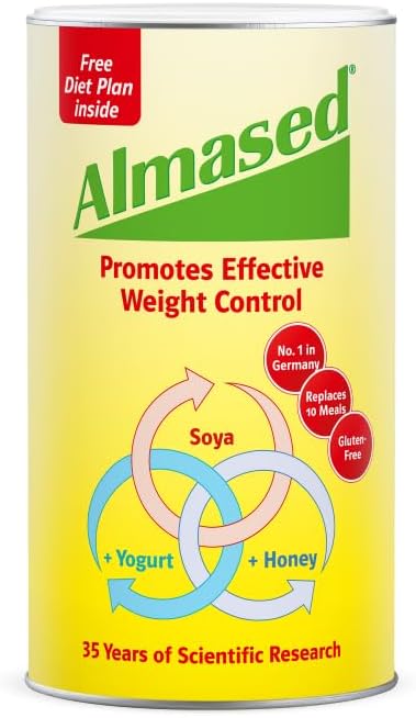 Shake substitut de repas Almased - Protéine de base végétale - Formule de perte de poids - Diète riche en protéines à faible glycémie - Métabolisme et stimulant énergétique - 17,6 oz