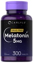 Carlyle Melatonin 5mg.300 comprimés Supplément sans médicament.