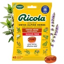 Ricola Pas de sucre Swiss Herb Toux gouttes, 45 Compte, Toux Suppressant & Gorge Soulager les gouttes avec menthol naturellement d'origine, goût de plaisir pour les Toux et la Gorge Irritation Symptom Relief