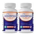 Serrapeptase vitamatique 240 000 portions de SPU, 120 capsules libérées avec retard - enduit entérique - non-OGM- fabriqué aux États-Unis (120 Nombre (paquet de 2))