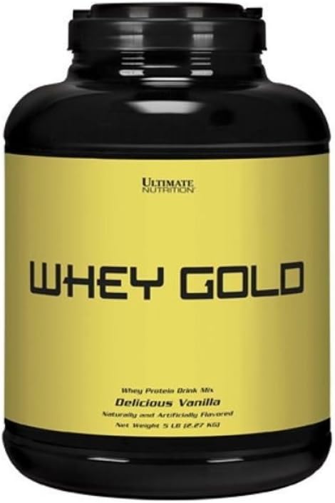 Nutrition Ultimate Poudre de protéines d'or de Whey avec 20 grammes de protéines, d'isolat de protéines de Whey et d'acides aminés pour le développement et la récupération musculaires, 67 portions, Vanille