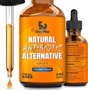 Antibiotiques pour aider les chats avec la toux et les allergies – Antibiotiques pour aider les chats avec les UTI et les moments digestifs – Soutien HIPS & Joints – Goût de poulet attrayant – Bouteille 2 Oz