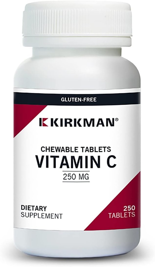 Kirkman Labs Vitamine C 250 mg Comprimés à croquer avec Stevia-250 Compte