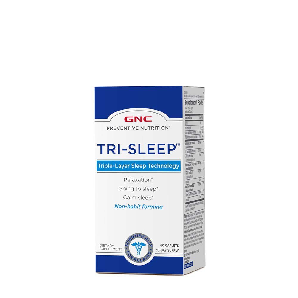 GNC Nutrition préventive Tri-sommeil, sommeil calme et détente, 60 capsules