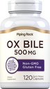 Piping Rock Ox Bile Supplement 500mg | 120 Capsules | Digestive Enzyme | Non-GMO, Gluten Free