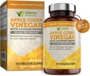 Vitamin Bounty Apple Cider Vinegar Capsules – ACV with The Mother + GLP-1 Support – Detox, Bloating Relief & Appetite Suppressant – Non-GMO, Vegan, 60 Capsules