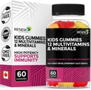 Renouveler Actives Enfants Multivitamine 4 Gommies par service – Soutient la santé, les cheveux, la peau, les ongles, la vue, les os forts, les dents et les gommes – Taste & Nutrient-Rich pour les enfants en croissance – Fabriqué au Canada – 60 Gommies