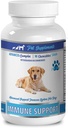 Booster d'Immune pour chien biologique - Support d'Immune pour chiens - Avancés traités CRÉDIT - Premium - Clover rouge Chiens - 1 bouteille (90 Chews)