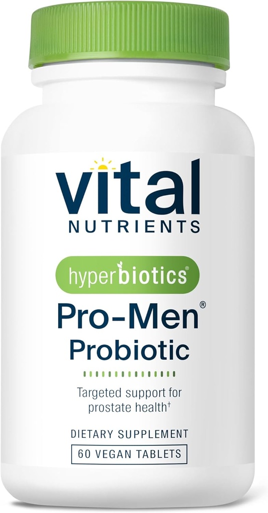 Hyperbiotiques Nutriments vitaux Pro Hommes Probiotiques de végétalien Probiotiques avancés pour les hommes d'études cliniques pour la santé de la prostate, l'équilibre digestif et la santé des intestins*