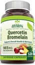 Secrets à base de plantes Quercetin 800mg avec Bromelain 165mg, Supplément de gélules Veggie (non-OGM) Sans gluten (Fabriqué aux États-Unis) (965 mg, 240, Compte)