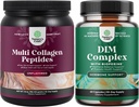 Natures Craft Bundle of Multi Collagen Protein Powder for Women and Men - Peau de cheveux et ongles Vitamines et DIM Complexe Homme et femmes Hormone Balance Supplément
