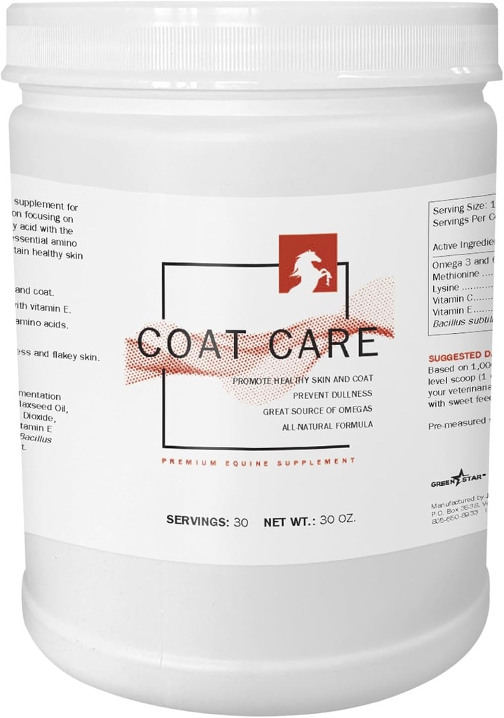 Green Star, Coat CareTM, supplément en poudre équine, additif alimentaire, 2 Lbs