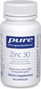 Encapsulations pures Zinc 30 mg - Supplément pour le soutien, la croissance et le développement du système immunitaire et la guérison des plaies* - avec le picolinate de zinc 30 mg - 60 capsules