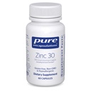 Encapsulations pures Zinc 30 mg - Supplément pour le soutien, la croissance et le développement du système immunitaire et la guérison des plaies* - avec le picolinate de zinc 30 mg - 60 capsules
