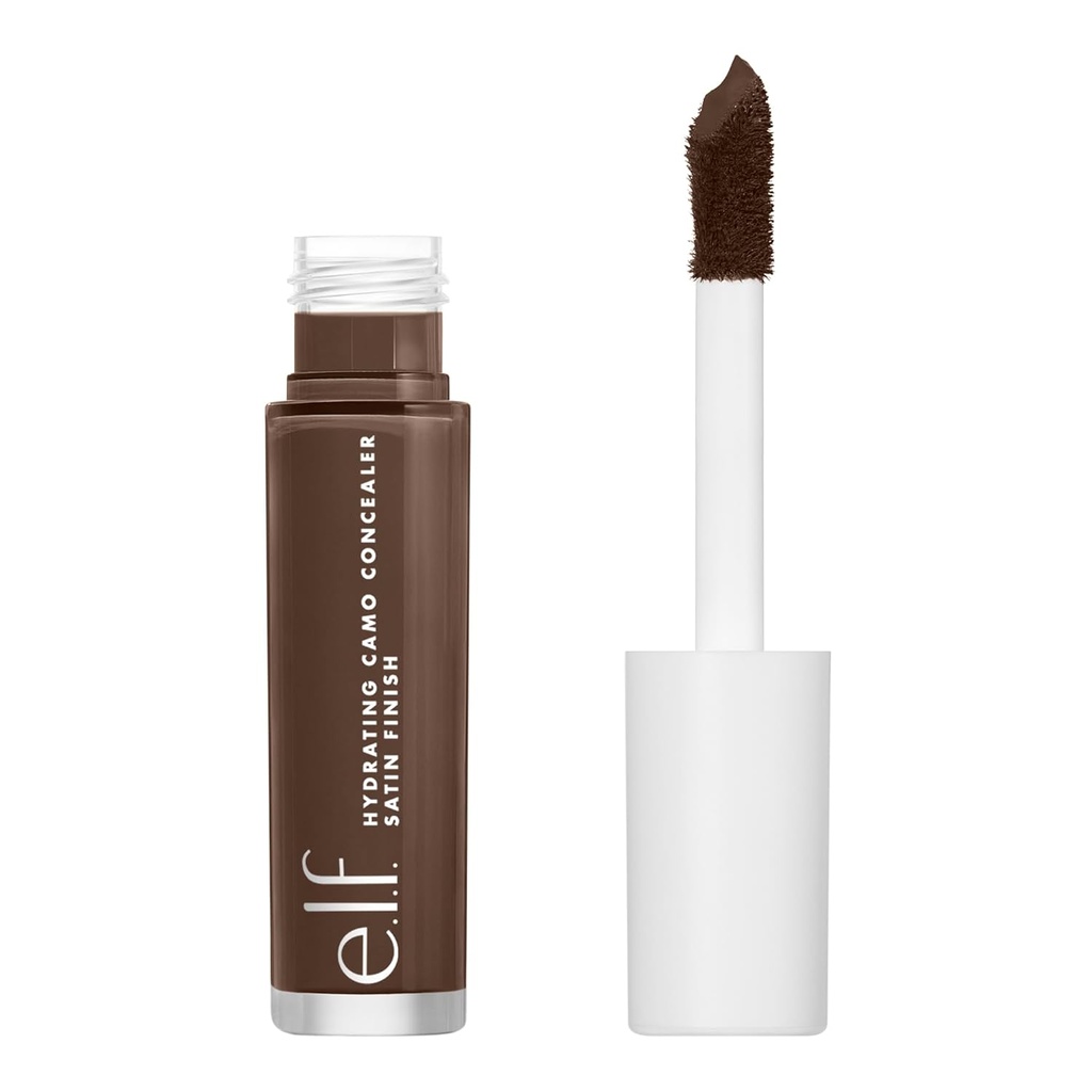 e.l.f. Hydratant Camo Concealer, Couvre Blemishes & Under-Eye Circles, Full-Coverage et livre une finition satinée, végétalienne et sans cruauté, riche noix
