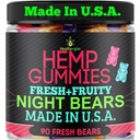 Gummies de chanvre pour dormir-haute puissance détente calme nuit-temps, la paix et la détente, l'ours gommy fruité comestibles, bonne humeur, repos temps de lit naturel huile de chanvre Oméga-Fabriqué aux États-Unis