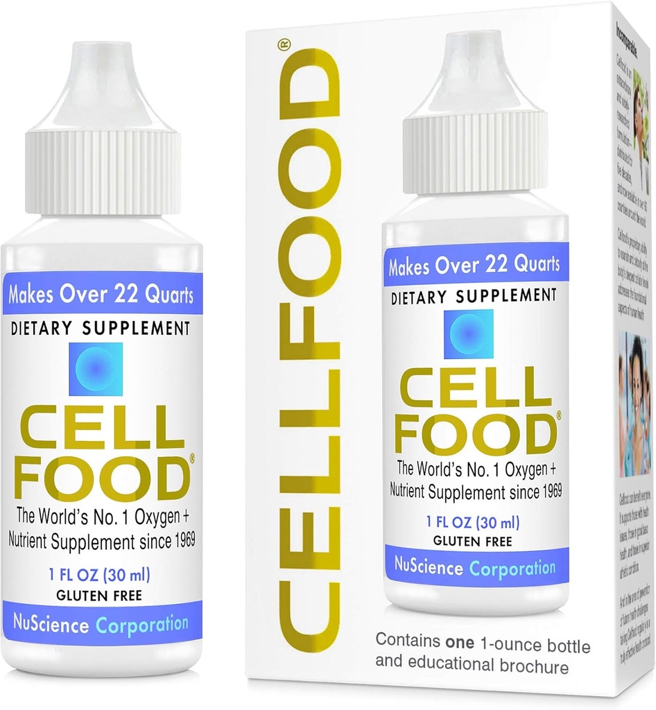 Cellfood Oxygen Boost, 1 fl oz - Supplément d'oxygène liquide - sans gluten, sans Cert. Kosher - fait plus de 22 Quarts
