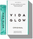 Vida Glow en poudre de collagène marin - Supplément anti-vieillissement avec des peptides de collagène, favorise la peau Glowing, ongles forts, cheveux sains