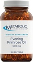 Maintenance métabolique Capsules d'huile de Primrose - 500 Milligrammes, GLA pressé à froid + LA (180 Softgels)