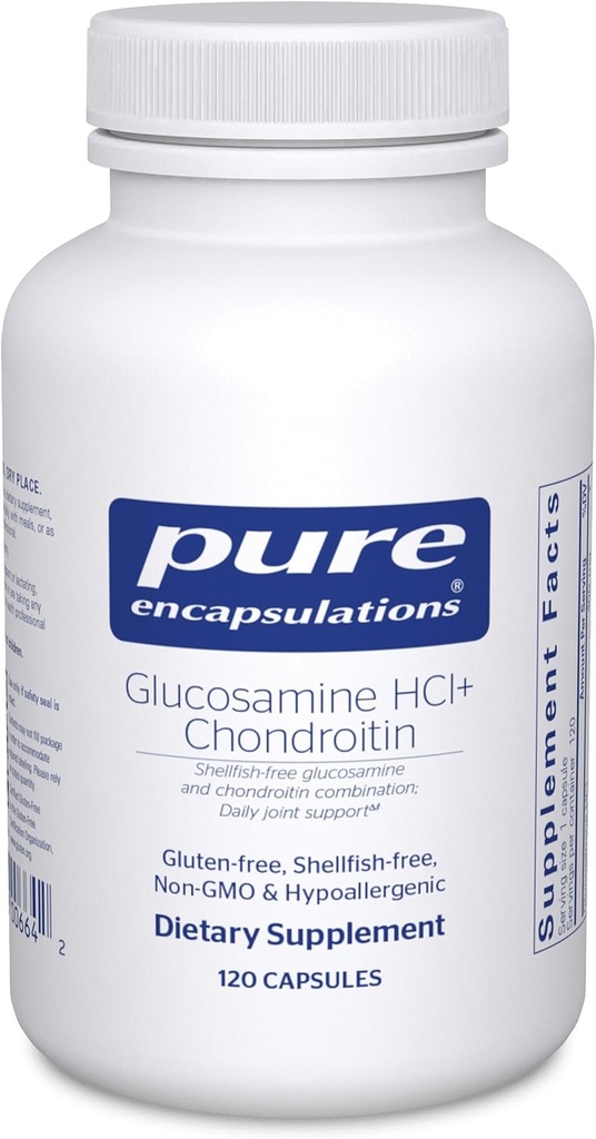 Encapsulations pures Glucosamine HCl Chondroïtine de 120 Capsules