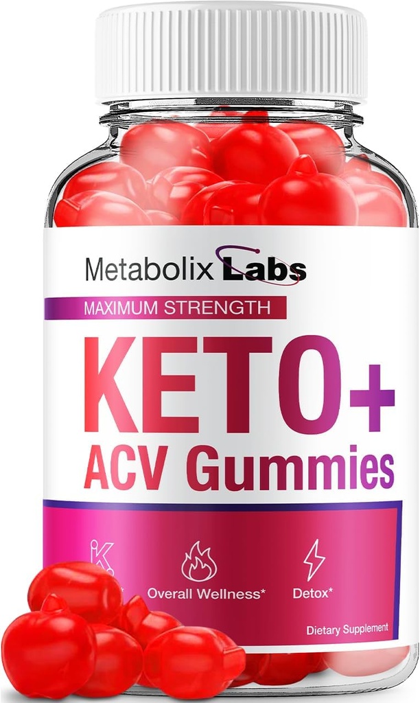 Metabolix Labs Keto ACV Gummies - Advanced Formula Metabolix Keto Plus Weight Management ACV Gummies Apple Cider Vinegar Metabolix ACV Dietary Supplément Hommes Femmes (60 Gummies)