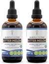 Secrets de la Tribe Bitter Melon USDA Organic (extrait sans alcool, gouttes à base de plantes de haute puissance) Fabriqué à partir de 100% certifié biologique Bitter Melon (Momordica Charantia) Fruit séché (2x4 oz)