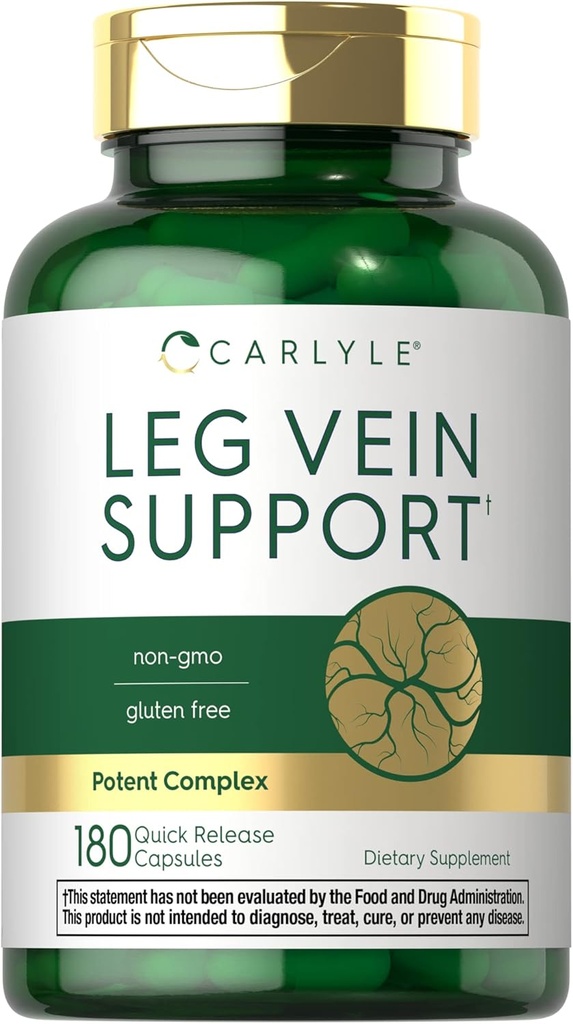 Carlyle Leg Vein Supplément de 180 Capsules Soutient une fonction veinante saine