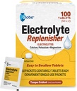 Comprimés de remplacement Globe Electrolyte pour la réhydratation, la récupération d'exercices, les athlètes jeunes et adultes, la randonnée, le camping, et la récupération sportive et plus... 50 paquets de 2 comprimés chacun, 100 comtes