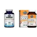 Jardin de la vie Dr. Formulé avancé Omega Fish Oil & Raw Vitamine Code Vitamine C, 120 capsules de légumes