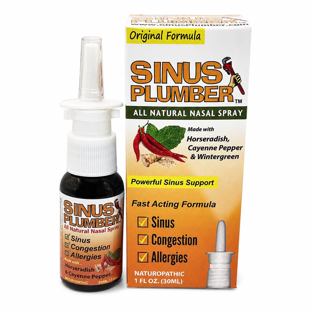 Sinus Plumber Pepper Nasal Spray – Sinus & Allergy – Natural Relief – Original Formula – 1 fl oz