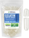 XPRS Nutra Taille 4 Capsules vides - 500 Compter les petites capsules de gélatine vides - Pills Bricolage Capsule Remplissage - Gel de pilules pures pour Do-It-Youlf Suppléments