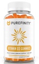 PUREFINITY Vitamine D3 5000 iu Gummies – Votre supplément quotidien de vitamine D pour la santé des os, la santé immunitaire et le soutien musculaire articulaire pour les adultes et les enfants – sans gluten, sans OGM – 60 Gummées veggies