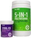 Stool de MD d'animal et 5-en-1 de multivitamine