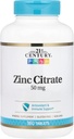 21ème siècle SantéCare Zinc Comprimés Citrate 50mg, 360 Nombre, Blanc